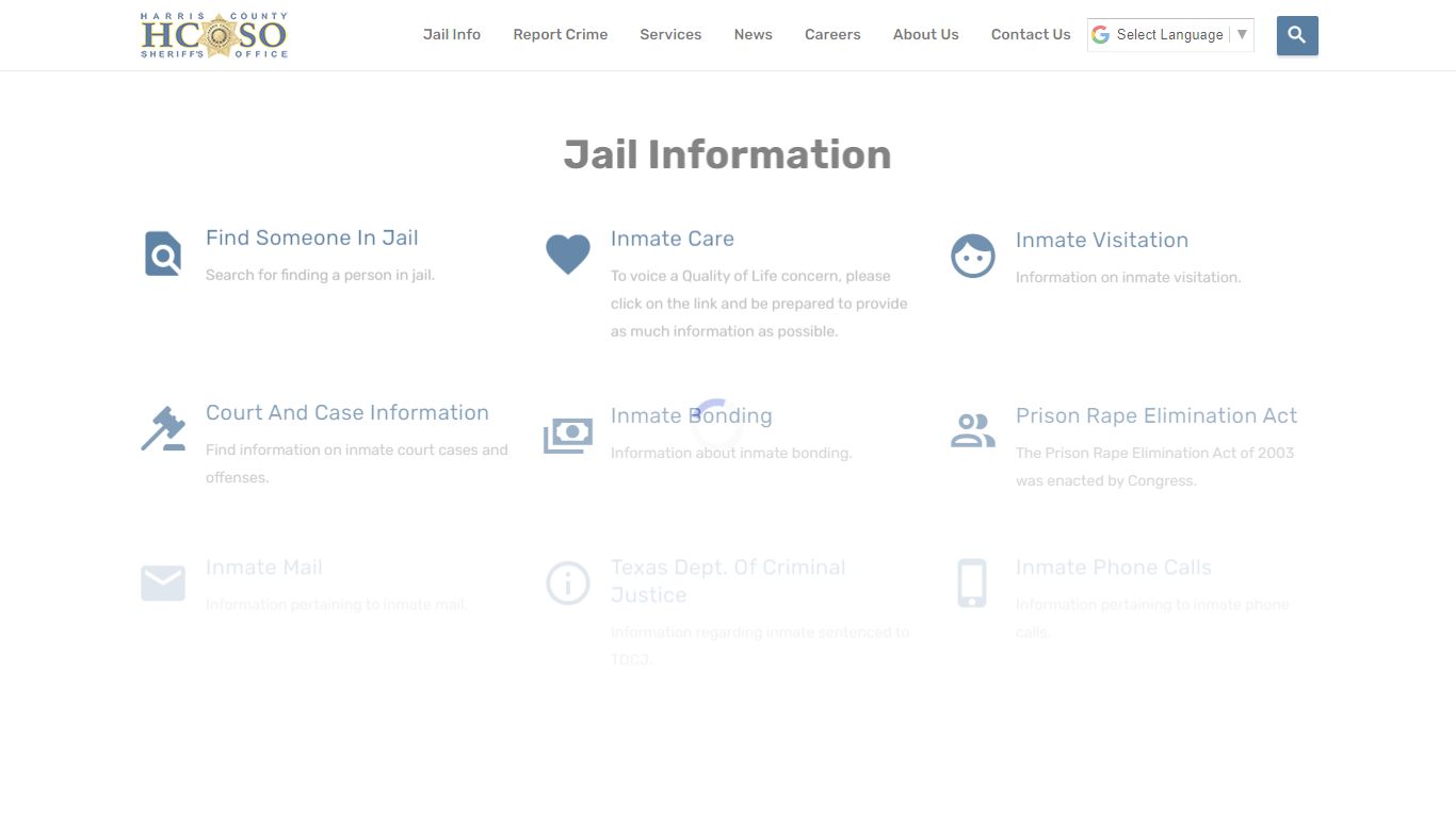 Jail Information—Harris County Texas Sheriff's Office